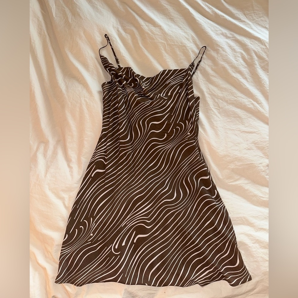 Charlie Holiday Mini Dress with Cowl Neck
